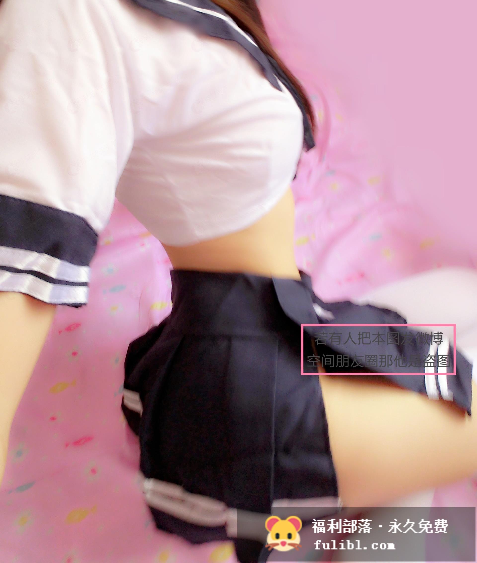 00后微博小清新软妹元气小奈音VIP套图_分体校服套图