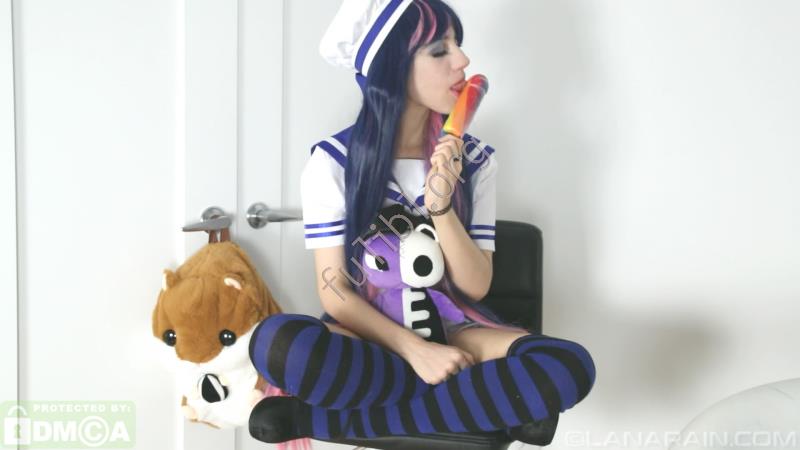 漂亮工口COSer@Lana Rain作品之吊型棒棒糖双洞play高清原版[1V/1.35G]
